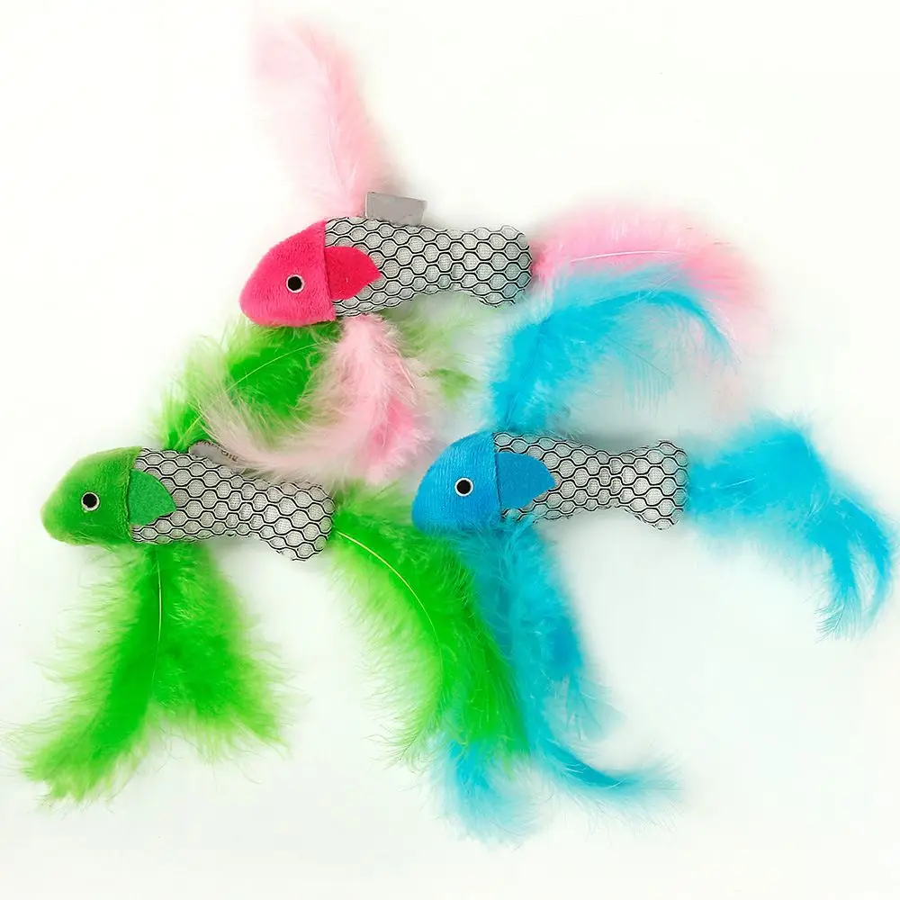 

Hot Sale Catnip Fish Interactive Toys Lifelike Soft Feather Extremely Artificial Fishes Cat Chewing Toy Fish Doll Pet Products