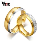 Vnox классический Обручальные кольца кольцо для Для женщинДля мужчин золото-Цвет Любовь обещание jewelry anillos
