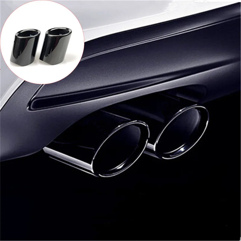 

For BMW 5-Series F10 F18 520 523 525 528 E65 E66 E67 730i 730Li E65 E66 E67 Car styling Auto Twin Tail Rear Exhaust Pipes cover