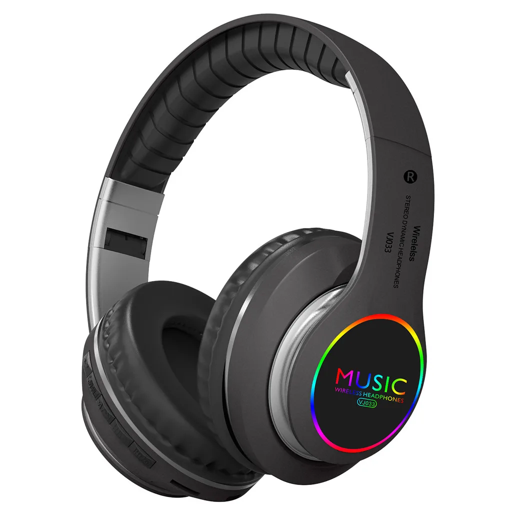 Gray H25 новые светодиодные беспроводные Bluetooth наушники, складные активные Беспроводные наушники с шумоподавлением, гарнитура с микрофоном для телефона - Цвет: Gray