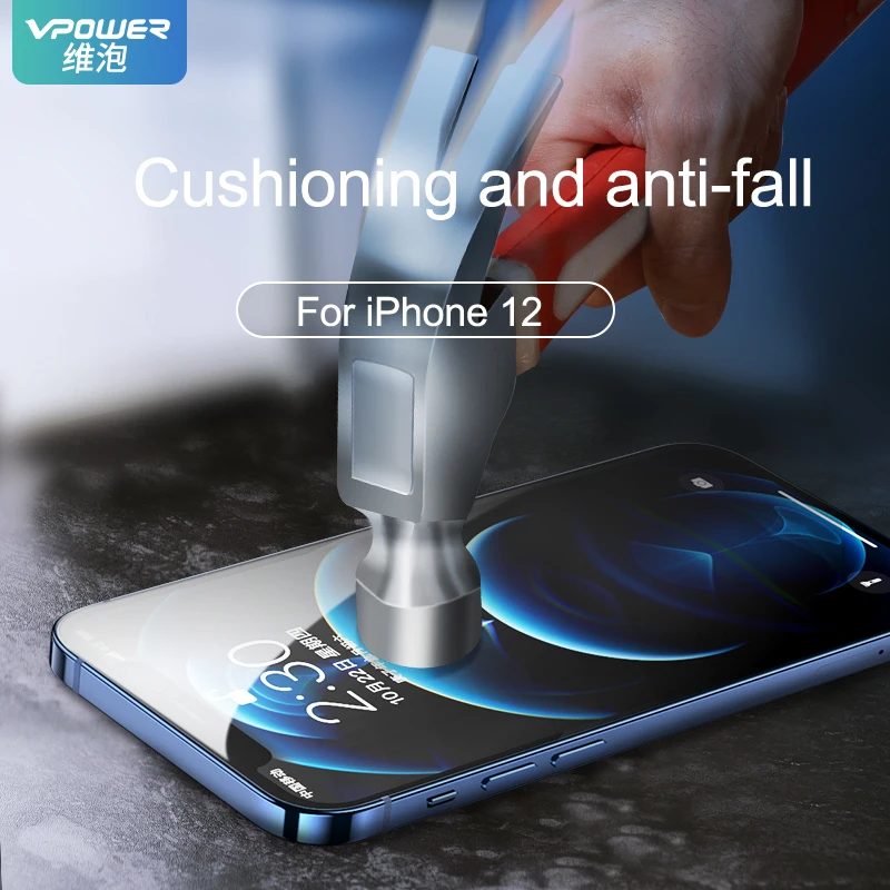 

VPOWER For iPhone 12 pro Anti-fingerprint Glass Full Screen Protector 9h Tempered glass Protective Film for iphone 12