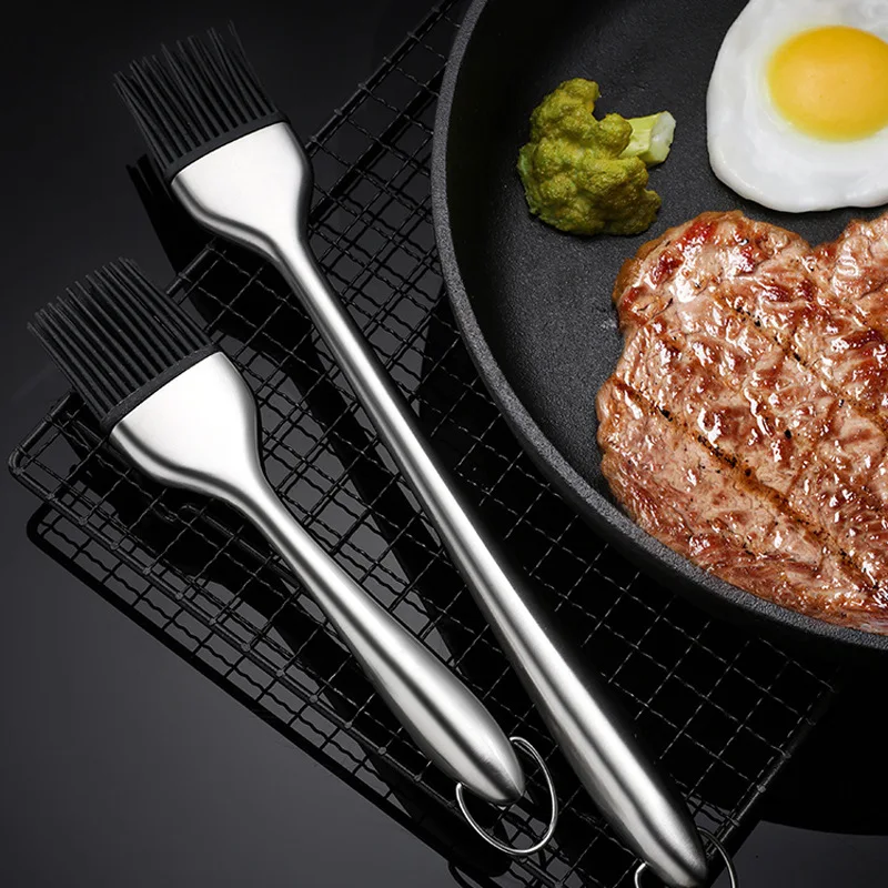 

1 шт., силиконовая масляная щетка для барбекю, из нержавеющей стали