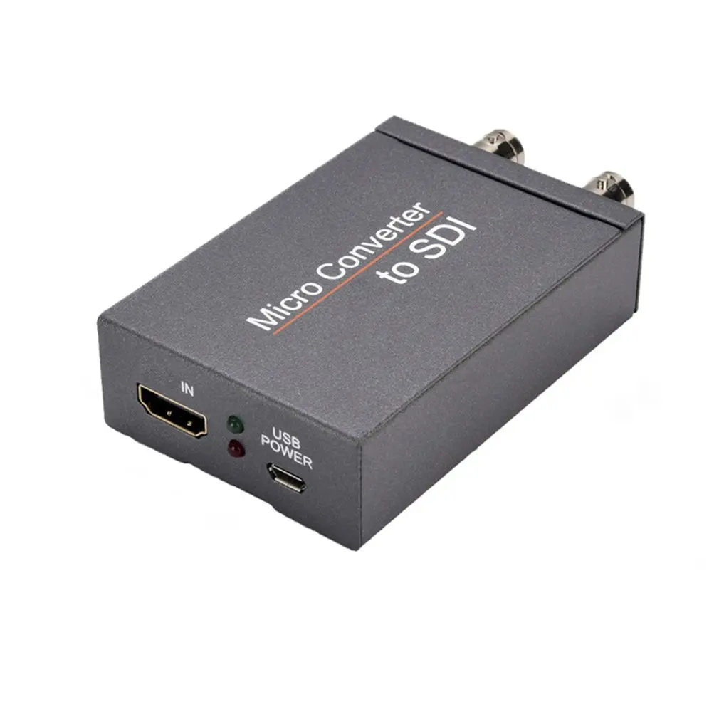 

Micro HDMI-compatiable To SDI Converter With Power 1080p Video Audio Splitter In To Two SDI Output Adapter