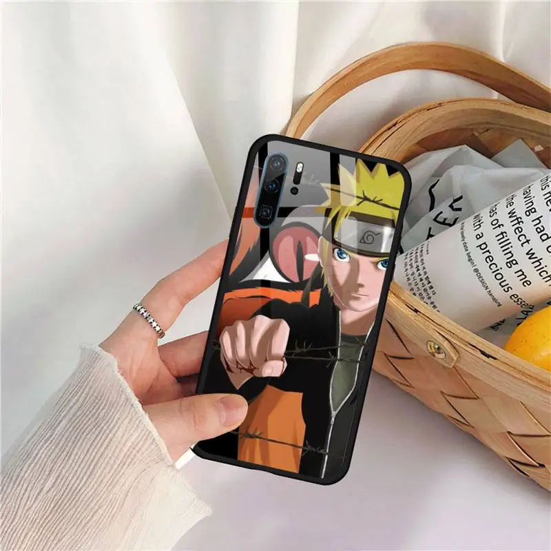 

hot anime Naruto Sasuke Phone Case Tempered glass for Huawei P9 P10 P20 P30 Pro Plus Lite Mate 9 NOVA 3E 3I