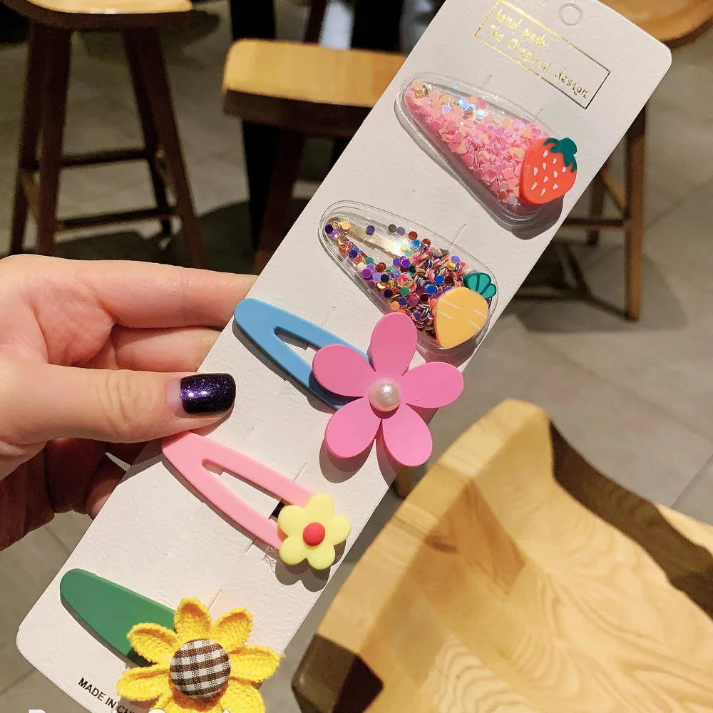 Женская заколка для волос FENGLI в Корейском стиле 5 шт./компл. |