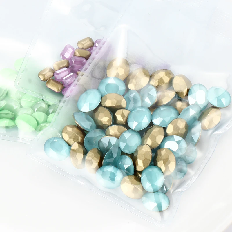 50 шт. стразы для дизайна ногтей серии MK стеклянные точечные камни на тыльной