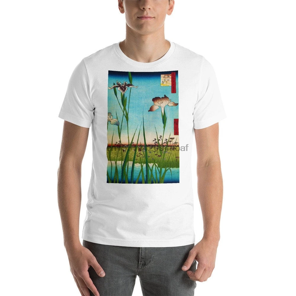 Рубашка унисекс с цветочным принтом и коротким рукавом |