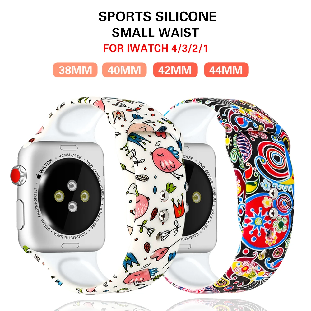Ремешок apple watch band correa apple watch 4 3 38 мм 42 мм iwatch band 44 мм 40 мм спортивный силиконовый браслет ремень reloj аксессуары ремешок для apple watch 4 3