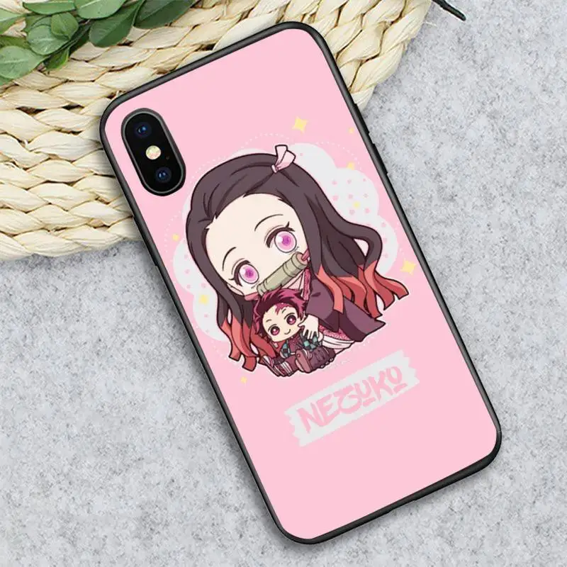 

Kamado Nezuko Kimetsu No Yaiba Demon Phone Case for iPhone 11 12 pro XS MAX 8 7 6 6S Plus X 5S SE 2020 XR mini