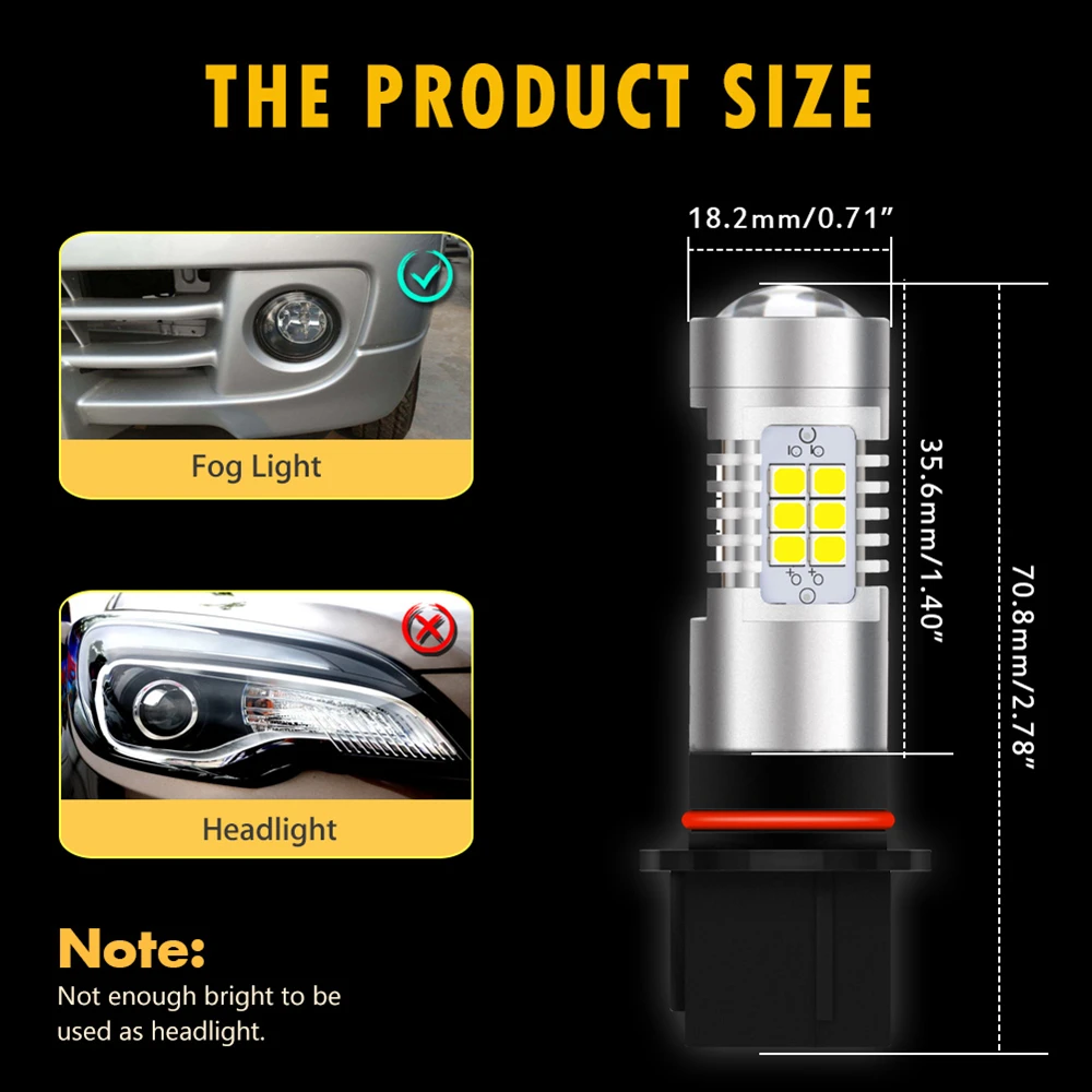 Светодиодсветодиодный дневные ходовые огни Canbus P13W белые без ошибок 2 шт. для Mazda CX5