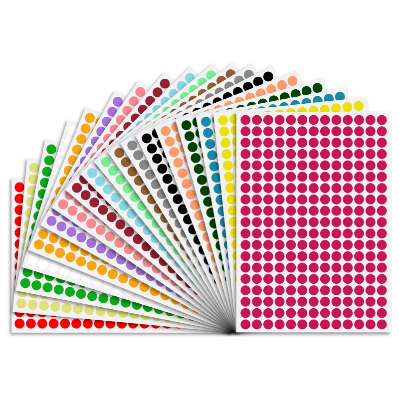 Водонепроницаемая наклейка с цветными точками Самоклеящаяся бумага для