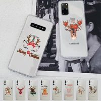 christmas deer phone case for samsung a 10 20 30 50s 70 51 52 71 4g 12 31 21 31 s 20 21 plus ultra