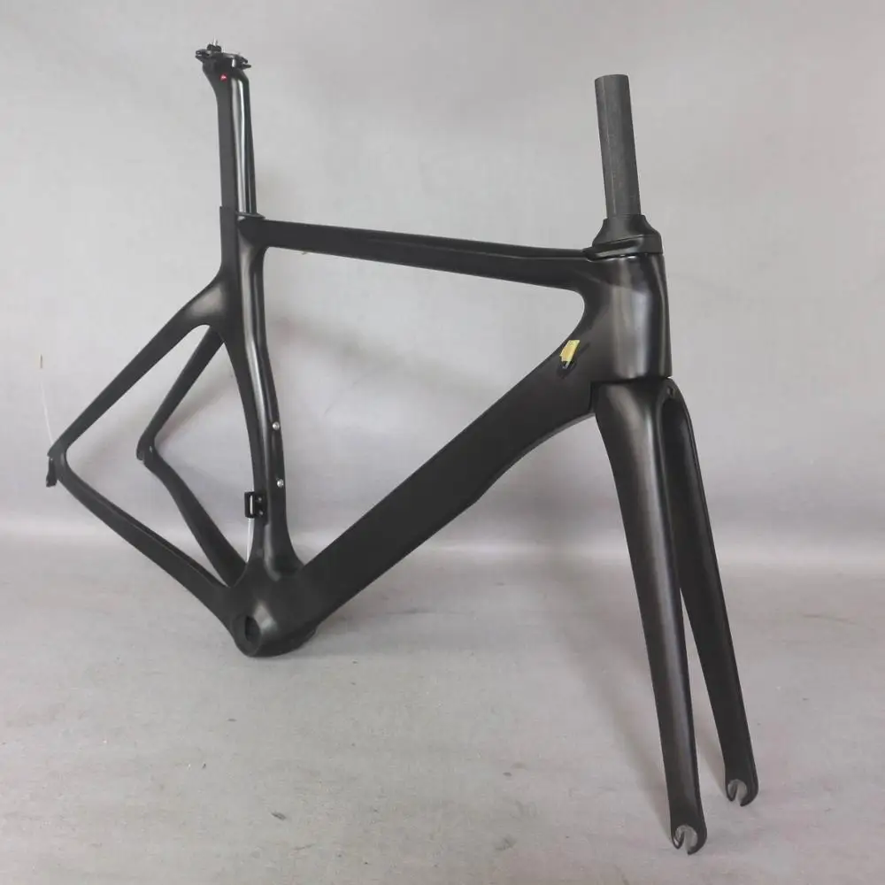 

Tantan factory new Aero design all black color carbon road bike frame carbon fibre racing bicycle frame700c accept painting