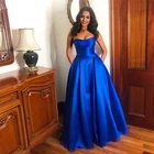 Женское вечернее платье Vinca, длинное синее платье для выпускного вечера, с карманами
