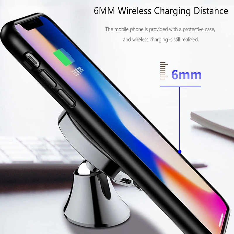 Автомобильный держатель с нанопоглощением Беспроводная подставка для быстрой