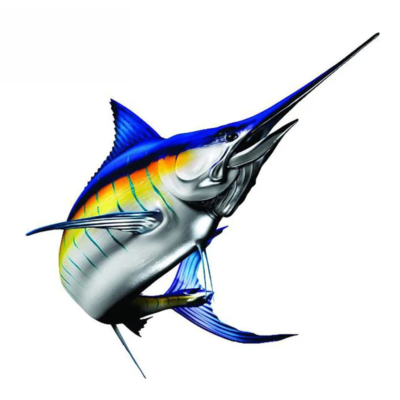 

Водонепроницаемые 3d-наклейки SZWL Xiphias в виде рыбок-мечей, 13 см * 12 см