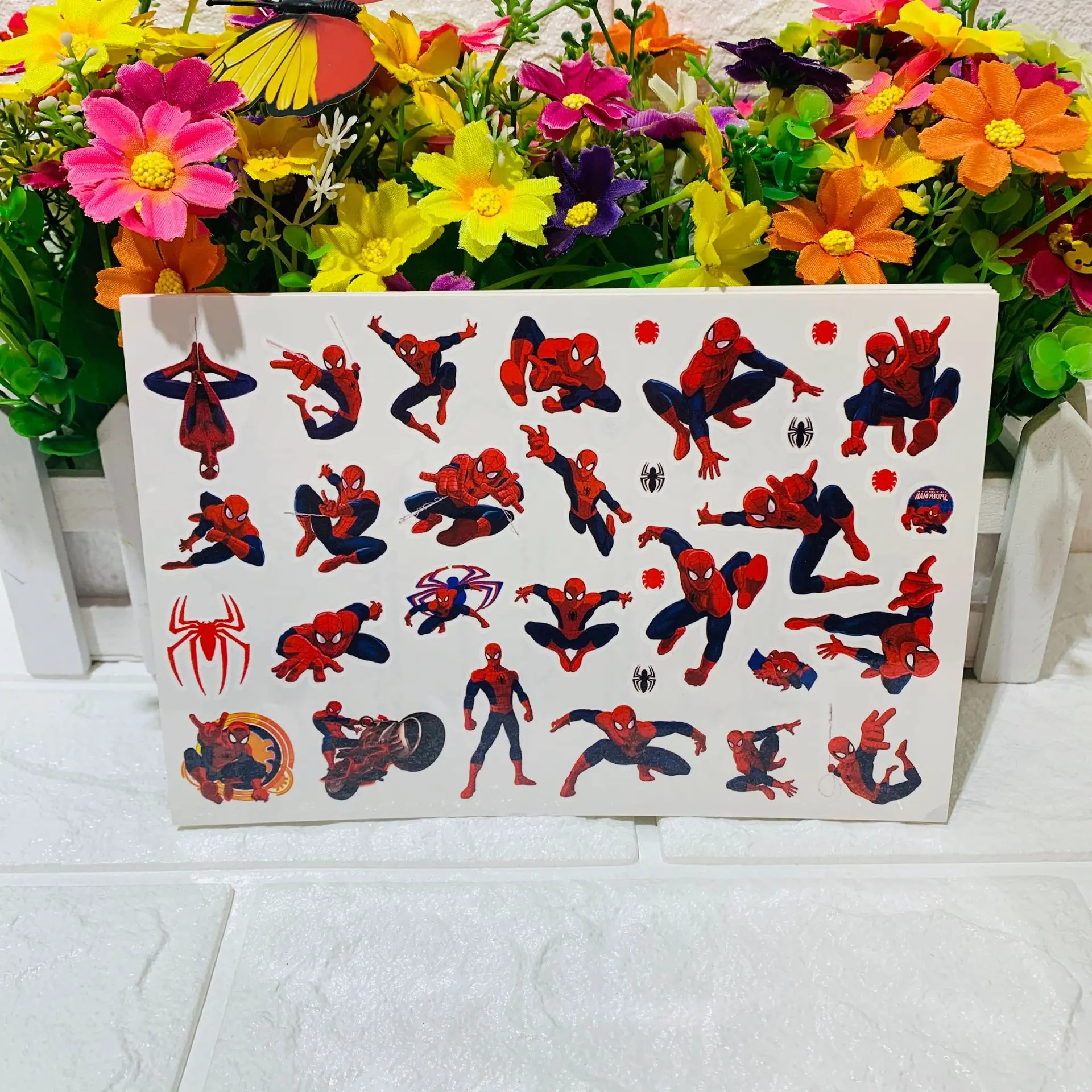 Татуировка Стикеры &quotЧеловек паук&quot мультяшная наклейка тату детская День