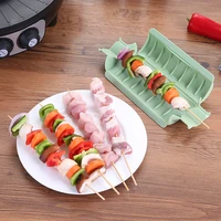 quick meat vegetable kebab maker for bbqbarbecue meat string device meat skewer box kitchen accessories cocina accesorio