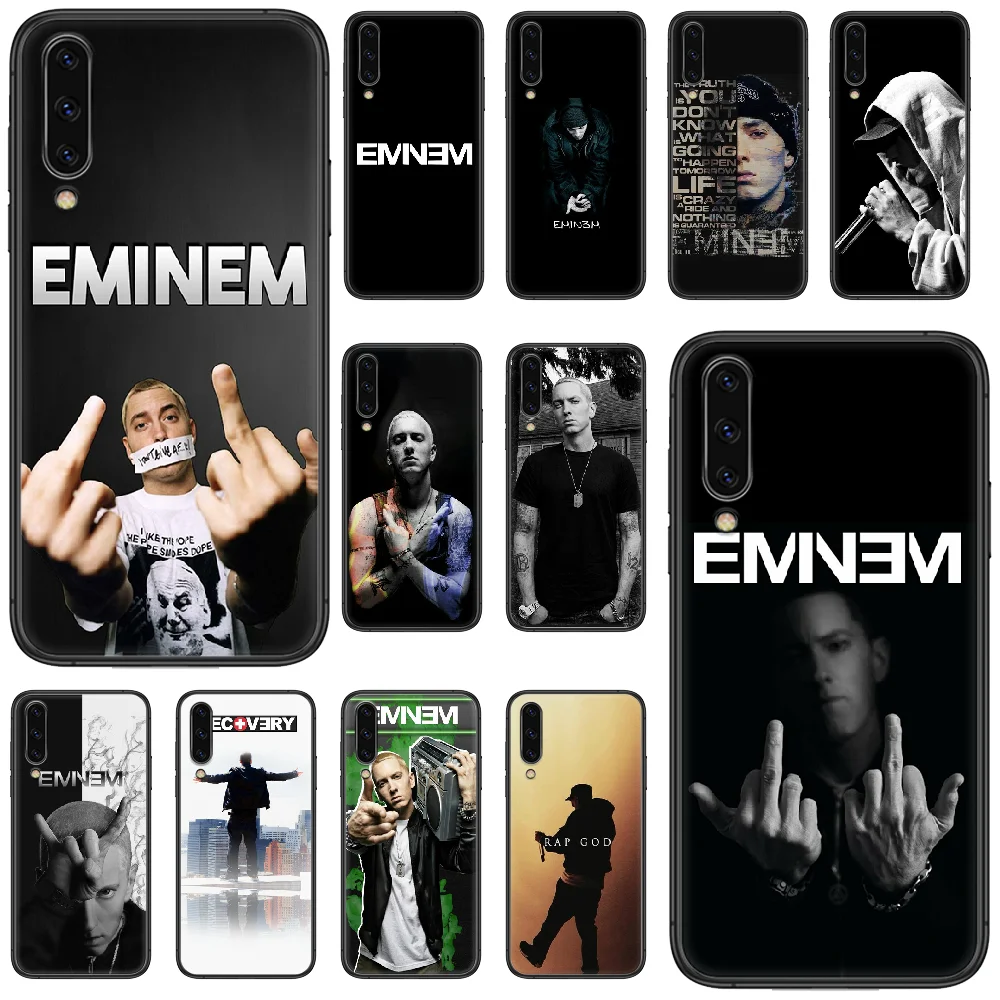 Чехол Rapper Eminem для телефона Samsung Galaxy A 5 10 20 3 30 40 50 51 7 70 71 E S 4G 16 17 18 Черная задняя