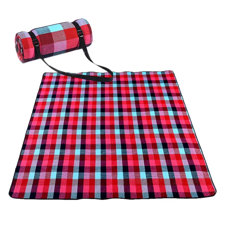 

Picnic Cloth Fold Pad Soft Blanket Outdoor Folding Waterproof Blanket Camping Beach Plaid Picnic Mat 200Cmx200cm