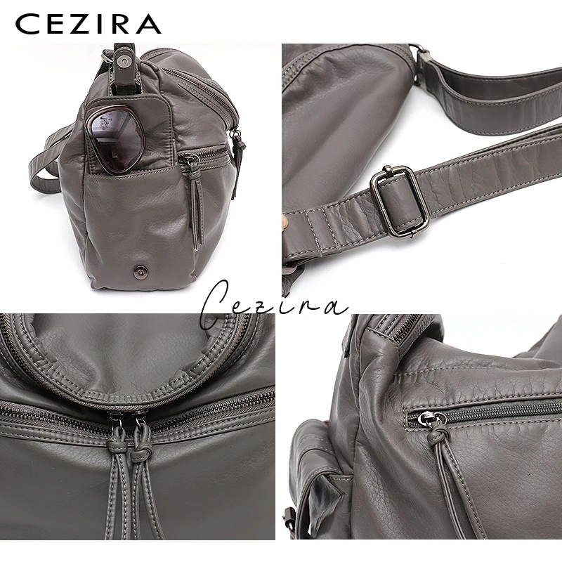 CEZIRA, брендовая стильная сумка из искусственной кожи, женская модная сумка на плечо и через плечо, мягкая женская сумка, женская сумка-мессенджер