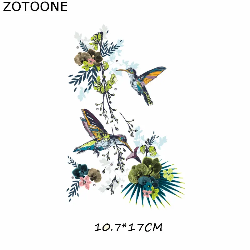 ZT0294 ZOTOONE цветы нашивки в форме животных для одежды DIY Железо на патч приложения термо теплопередача наклейка на одежду значки аппликаций - Цвет: ZT0294