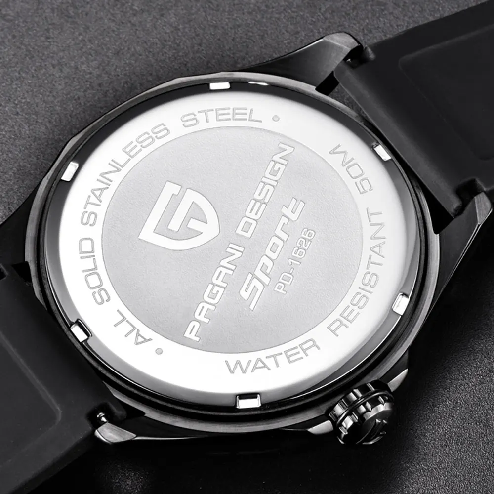 Часы-скелетоны Pagani design Мужские кварцевые модные спортивные с календарем