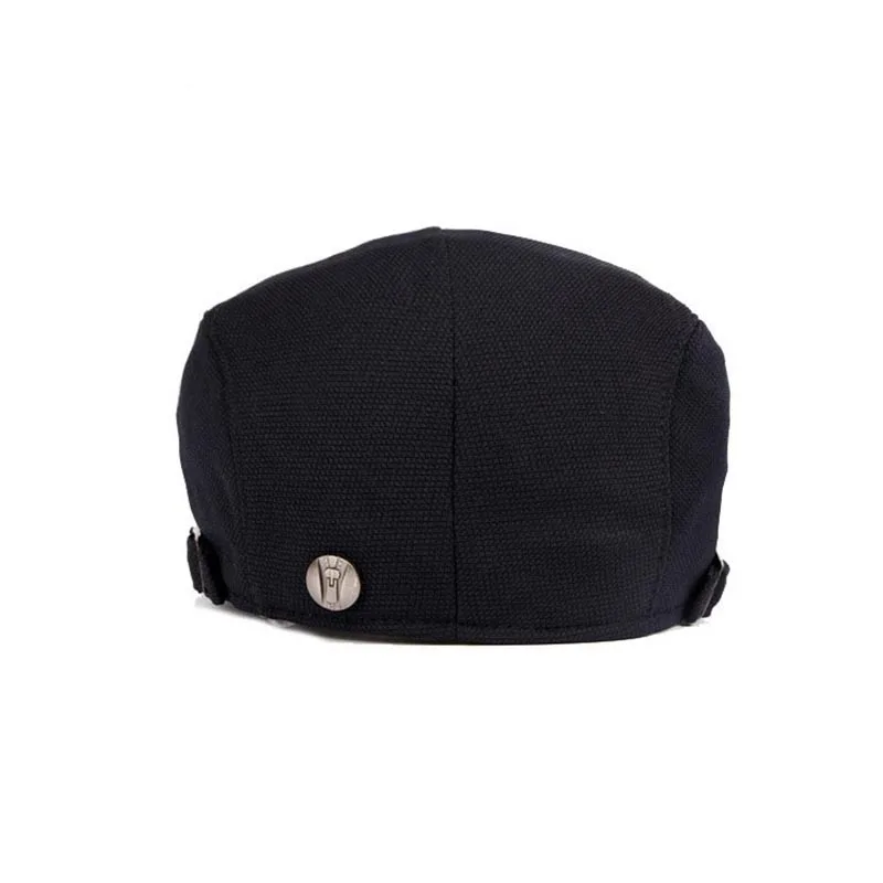 

Fibonacci Cotton Newsboy Hat Men Black Cap Brand Quality Retro Cabbie Ivy Flat Cap Spring Driver Caps Nevy BlueNewsboy Caps