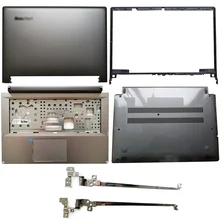 NEW For Lenovo Flex 2 14 Laptop LCD Back Cover/Front Bezel/Hinges/Palmrest/Bottom Case Grey 5CB0F76786