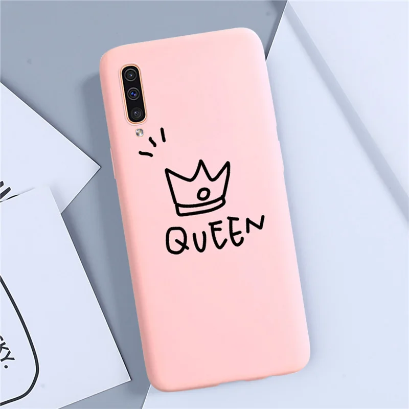 Пара King Queen чехол для Samsung Галактики S8 S9 S10 плюс 5G S10e A50 A30 A70 A7 A6 J6 A8 2018 Примечание 10 Pro
