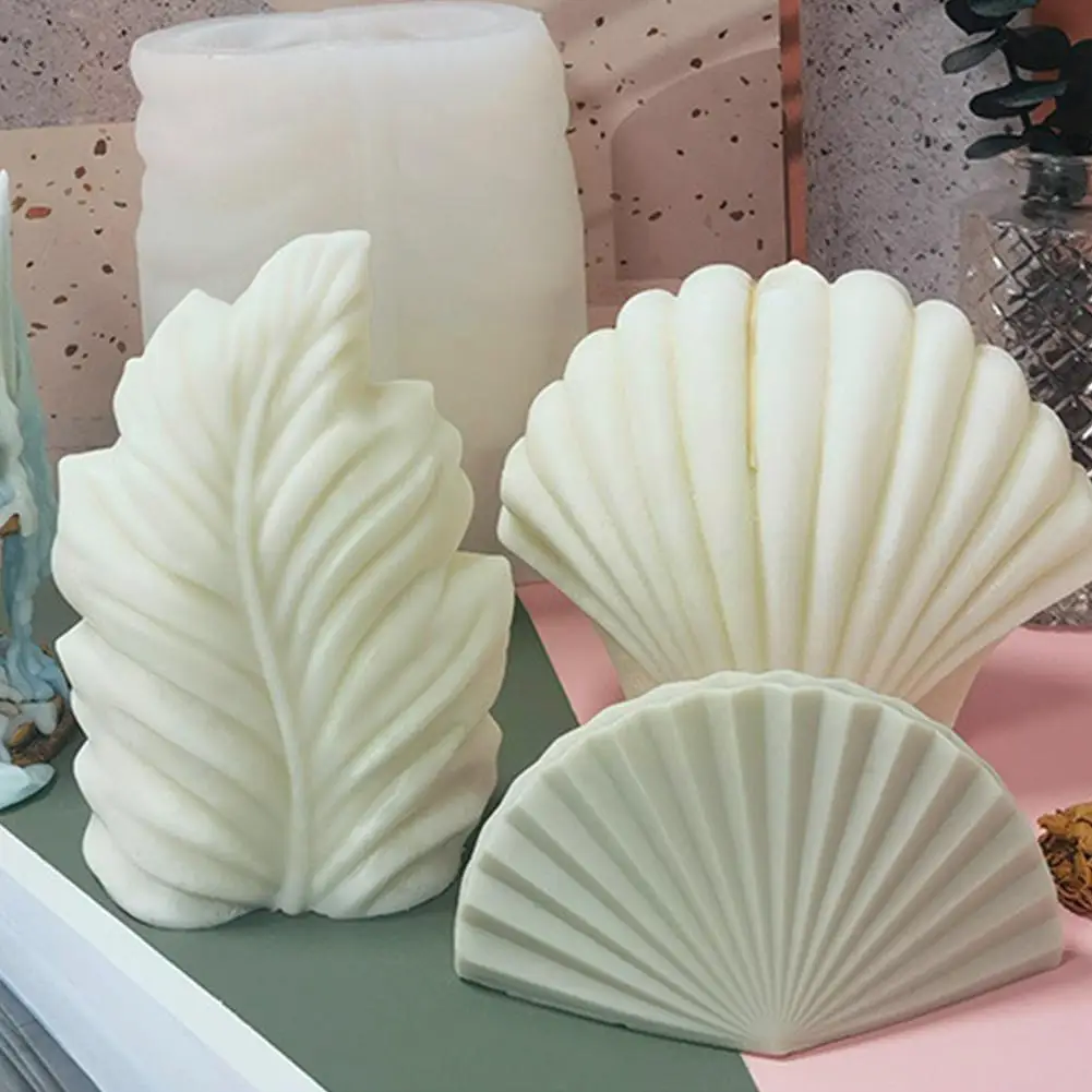

Silicone Candle Mold Coral Shape 3d Leaf Handmade Craft Plaster Scented European Soap Wax Mold Resin Candle Decoratio U3u1