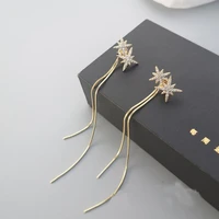 fashionable long tassel earrings alloy temperament creative ear jewelry