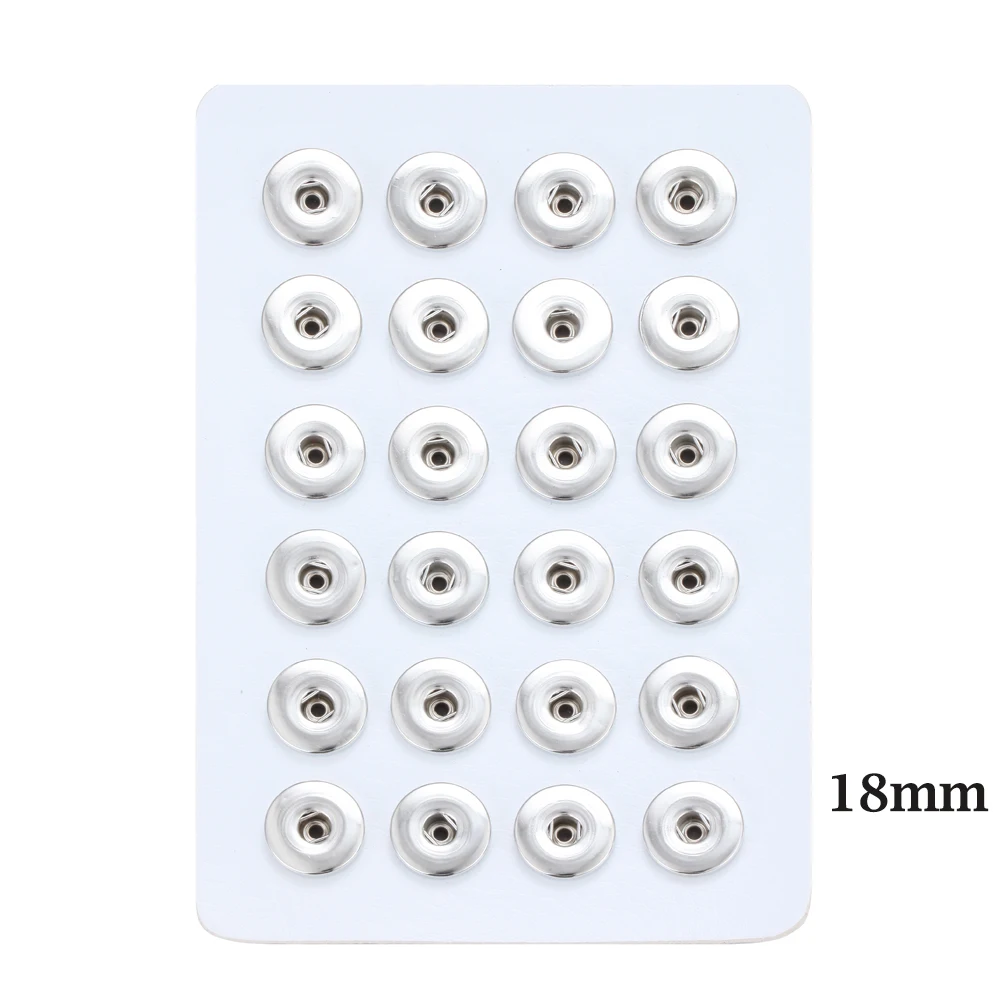 Fit 18mm Snaps Оснастка Кнопка ювелирных изделий черный кожаный оснастка дисплей для 24 шт. 18 мм и 12 мм оснастки кнопки ювелирных изделий дисплей мягкий держатель дисплея - Окраска металла: Fit 18mm Snaps