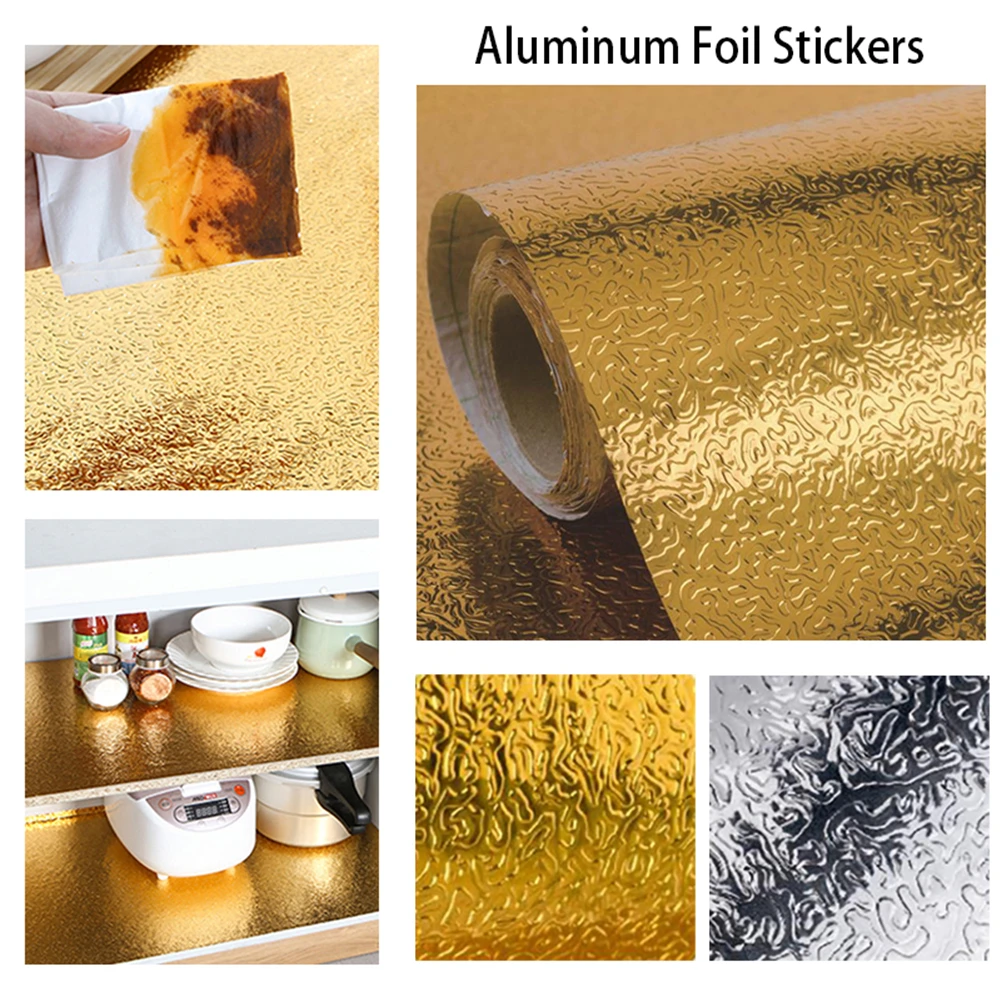 Кухня Алюминий Фольга маслонепроницаемый Стикеры Водонепроницаемая Наклейка на