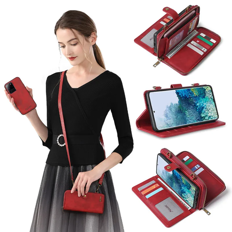 

Multifunction Leather Flip Cover Handbag Card Wallet Phone Bag for Samsung galaxy A10S A20S A30S A50S A70S M31S A71 A51 5G Case