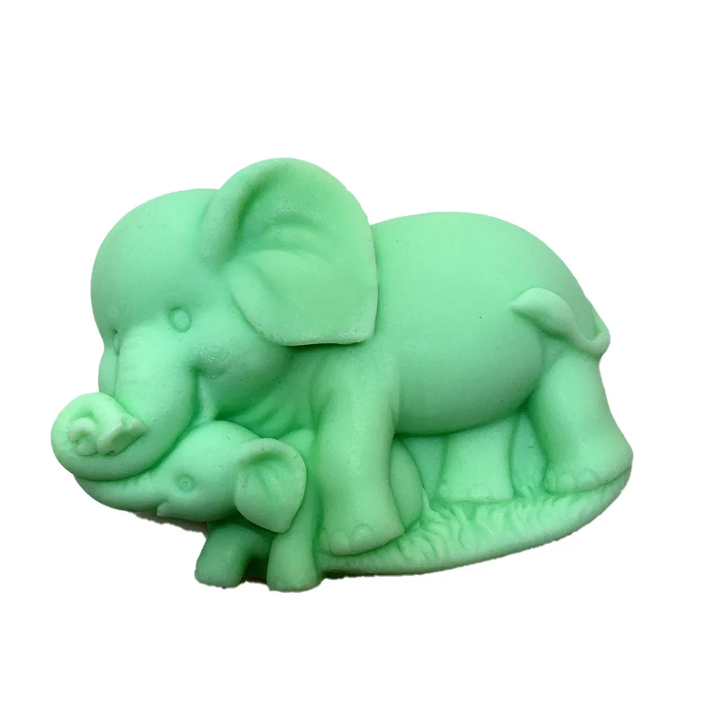 Формы для мыла в виде слона мамы и ребенка силиконовые формы шоколада помадки