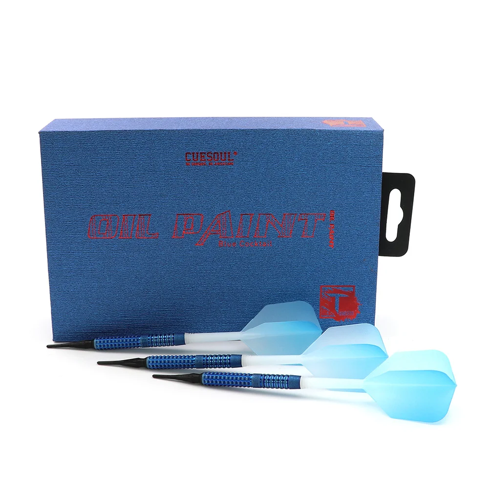 

CUESOUL Soft Tip 90% Tungsten Darts BLUE COCKTAIL Oil Paint Finished-20g