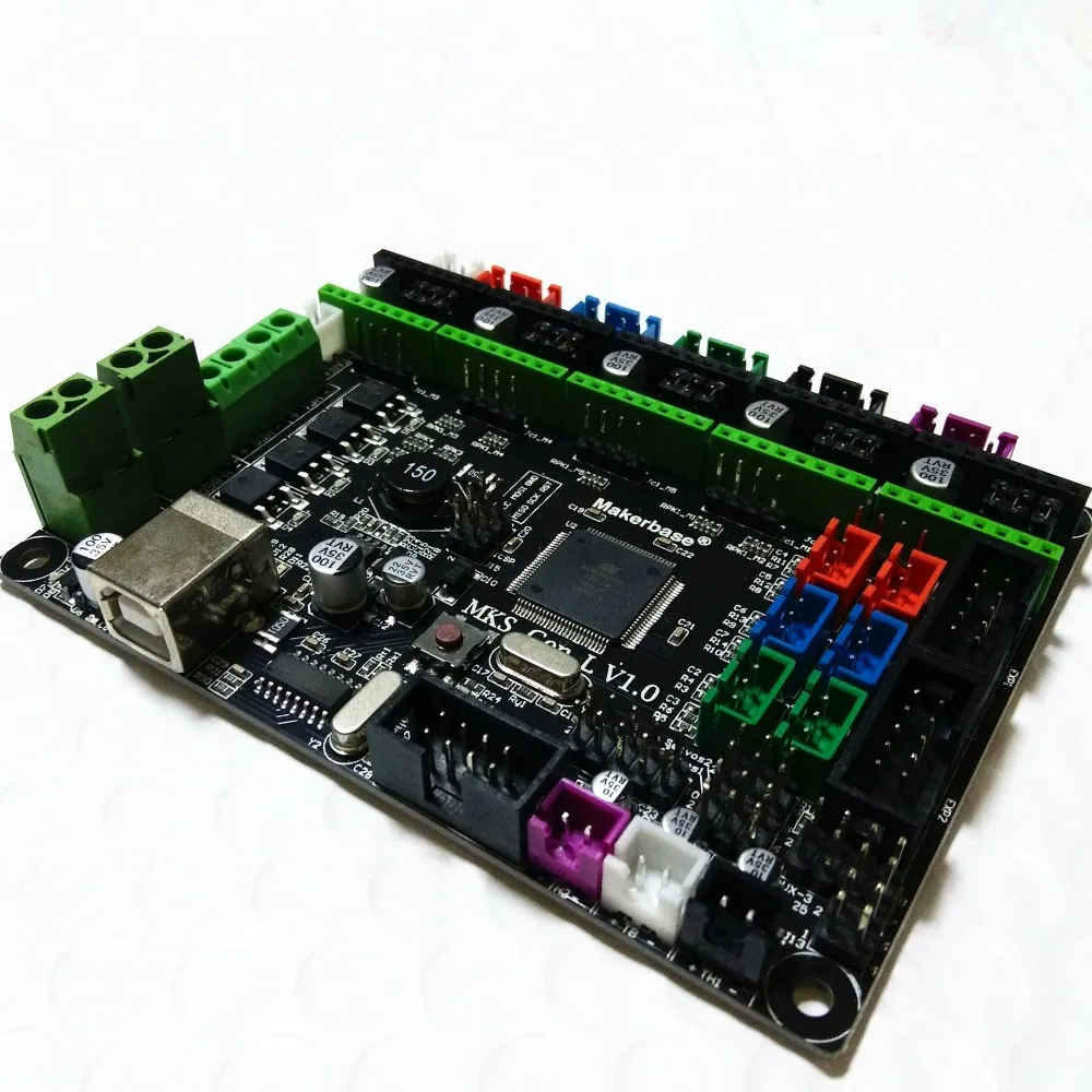Makerbase MKS GEN L V2.0 3D Карточки Принтера системная плата управления поддерживает a4988 DRV8825 tmc2100 tmc2208 lv8729 tb6600 двойной экструдер, полностью закрытый корпус с двумя