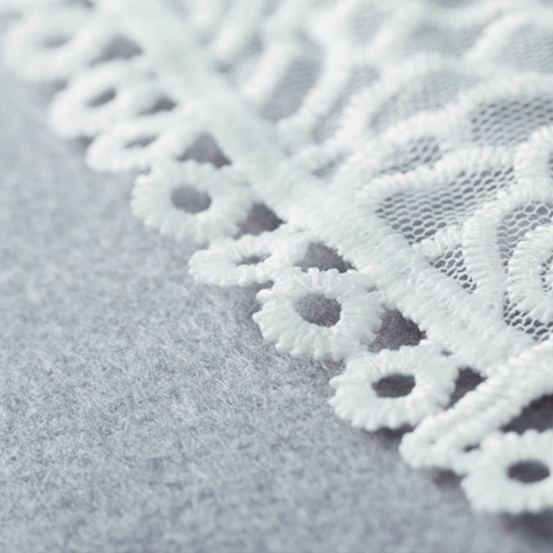 

Summer Hollow Out Floral Lace Fake Collar Shawl Wrap with Faux Pearl Brooch Pin Korean Style Women Necklace Half Blouse