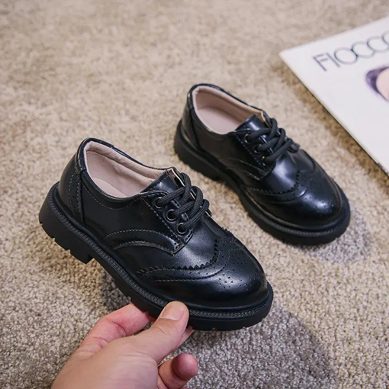

Children's Leather Shoes Boys' Shoes Spring Autumn British Style Soft-soled Girls' Shoes Single Shoes Student Performance Shoes