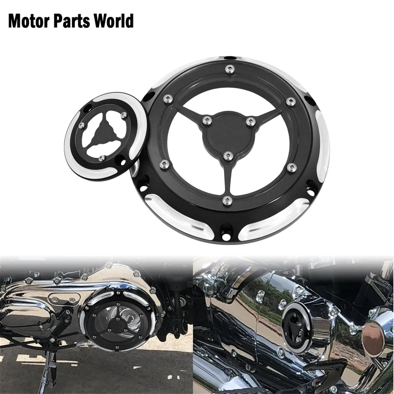 

Motorcycle CNC Derby Cover & Timing Timer Cover Black&Chrome For Harley Sportster XL XR 883 1200 Nightster Roadster 2004-2017