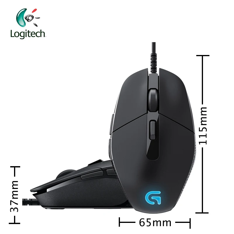 Original Logitech G302 Wired Gaming Mouse with Breathe Light 4000dpi USB Interface for PC Game Windows10/8/7 Support Office Test images - 6