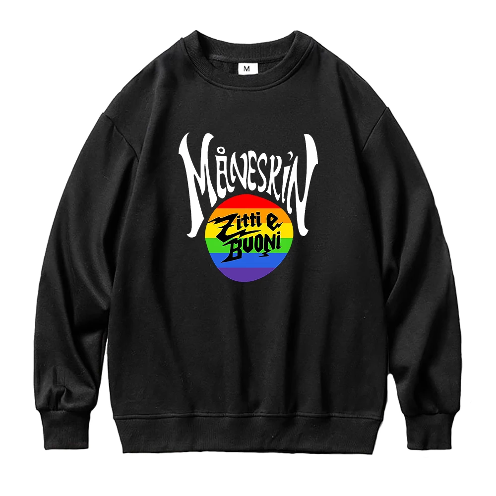 Толстовка Maneskin женская с капюшоном модный Свободный Повседневный пуловер