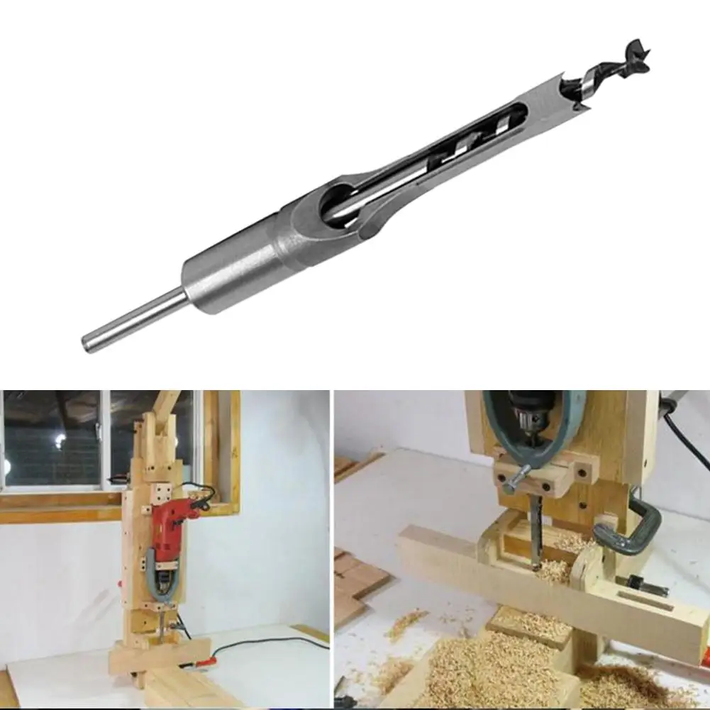 

DIY Square Hole Mortiser Drill Bit Woodworking Twist Drill Mortising Hole Drill Greatly Reduces the Resistance of the String
