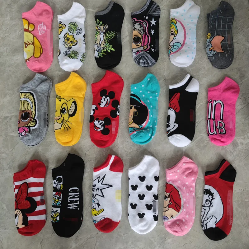 

ALYDamei cotton random 5 pairs of cartoon pattern ladies socks tide socks socks