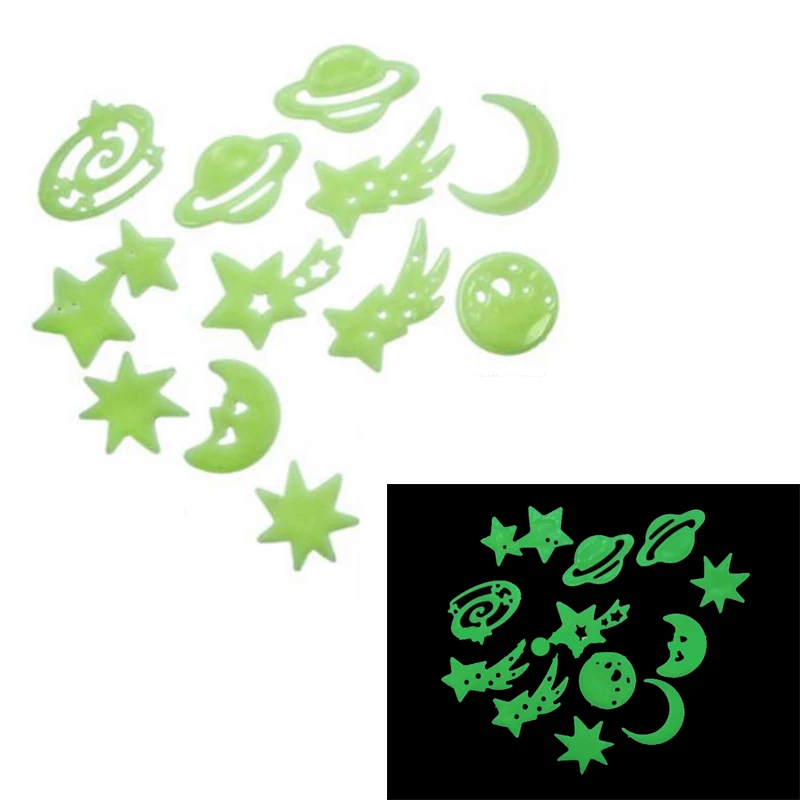 1 Набор красочных светящихся наклеек светится в темноте стикер на стену s