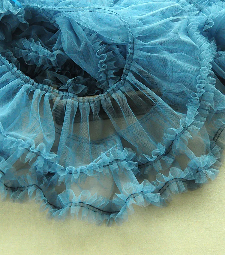 

Mesh pleated Lace Edge Fabric Trim diy Tutu skirt convex convex skirt doll clothes decoration materials