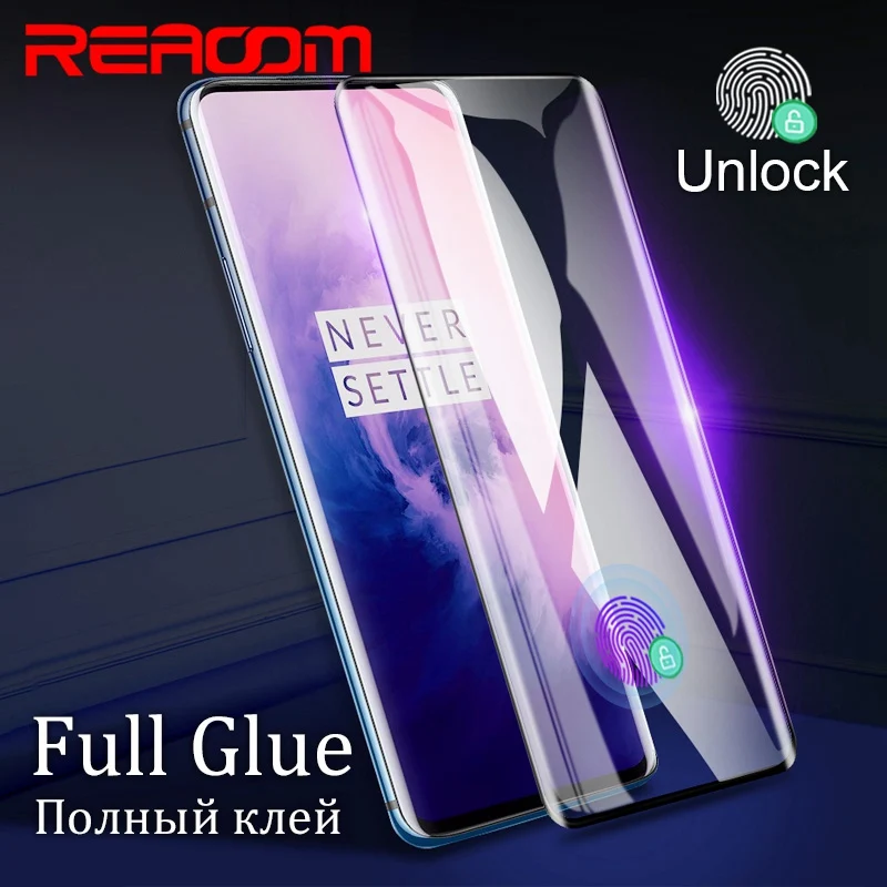 HD полное клеевое закаленное стекло для Oneplus 7T Pro One plus 7 защита экрана Oneplus7T 1 +