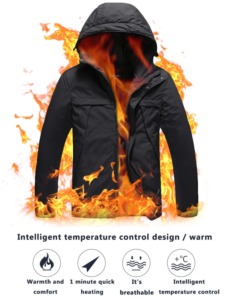 Мужская модная одежда с теплым водонепроницаемым ветрозащитным - Цена: 4563.93