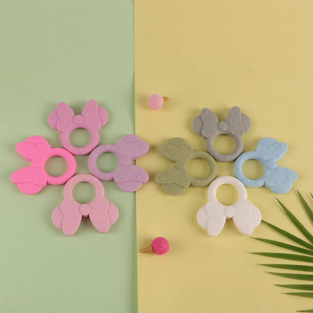 Sunrony 5/10 шт. силиконовый Прорезыватель для зубов мультфильм Мышь головы животного